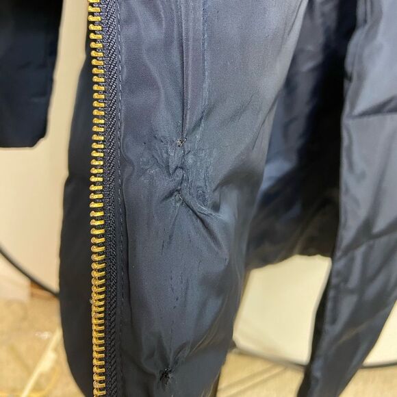 Cole Haan navy blue feather down hooded winter coat size XS - Picture 12 of 14